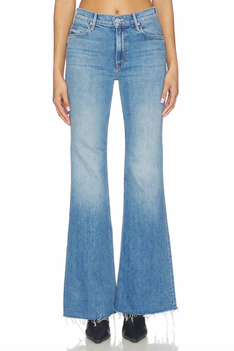 NEW MOTHER doozy fray jeans in heads or tails